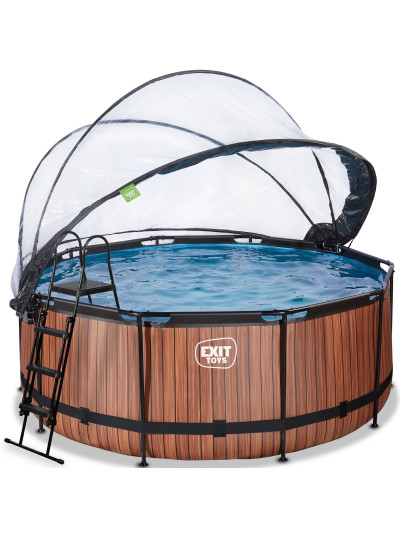 Басейн круглий з куполом EXIT "дерево" 360х122 см